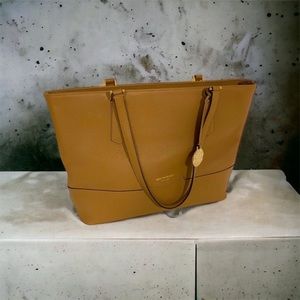 Bruno magli easy leather tote in warm honey leather